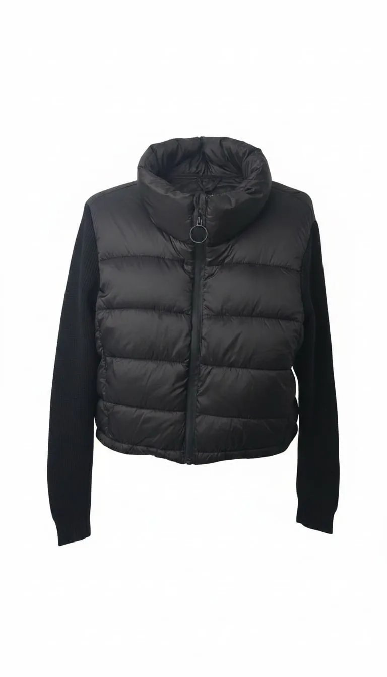 Campera Stradivarius Inflable Negra Talle L Lightwear Collection