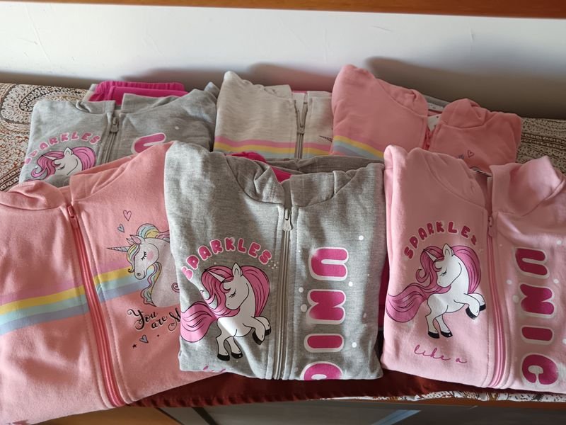 Lote siguiente: Conjunto de ropa para niña con felpa y camperas