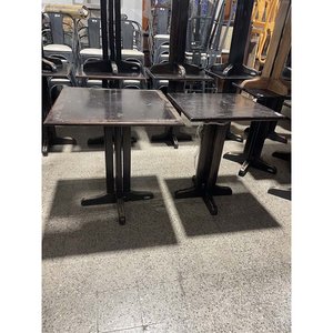 Par de Mesas Bar Cuadradas de Madera Delfino Álvarez - imagen 1
