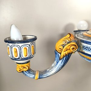 Araña de Porcelana Talavera Pintada a Mano con 4 Luces - imagen 3