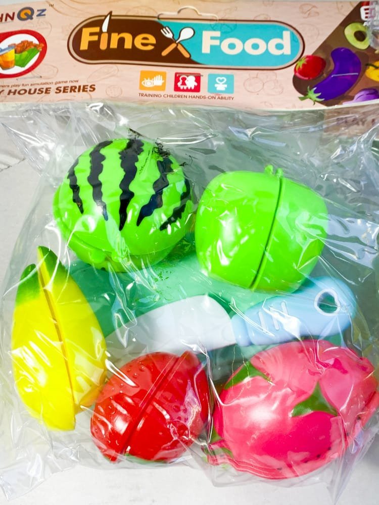 Juego de Frutas de Plástico para Cortar