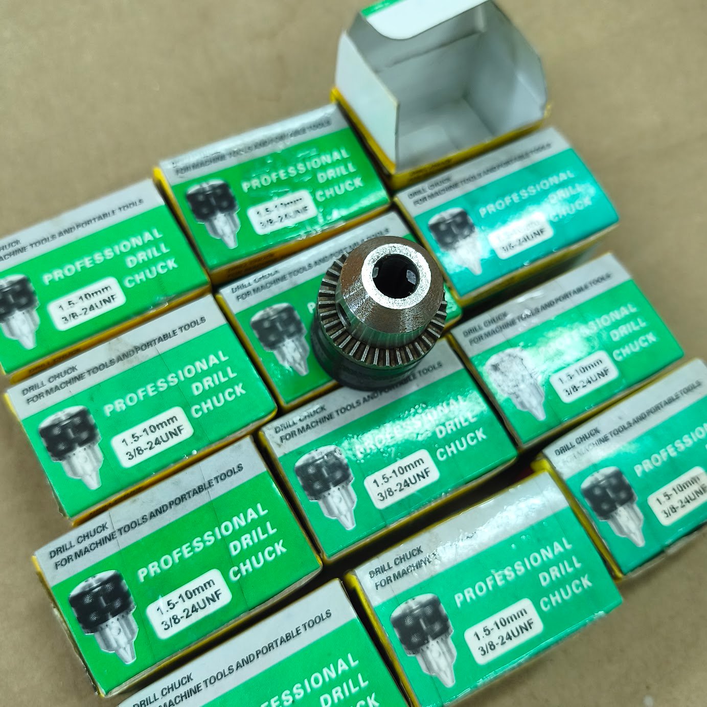 Lote de 12 Mandriles Profesionales para Taladro 1.5-10mm 3/8-24UNF