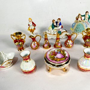 Lote de 13 Piezas: Florero Miniatura, Jarroncitos y Adornos Vintage - imagen 3
