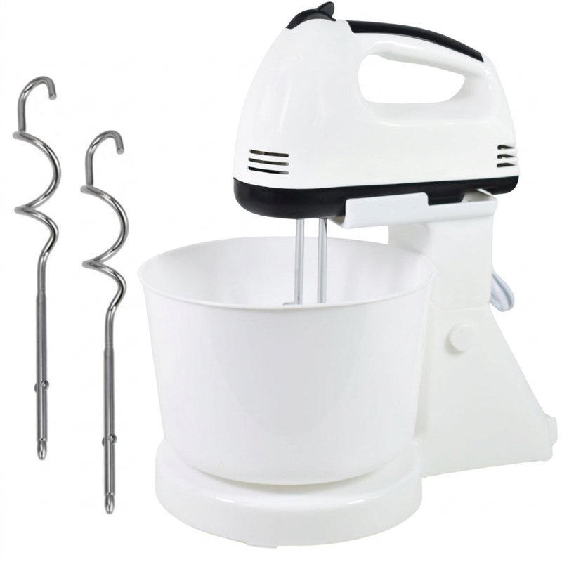 Batidora de Mano con Pedestal Blanca de 7 Velocidades