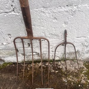 Dos Horquillas de Metal para Jardín o Campo - imagen 1