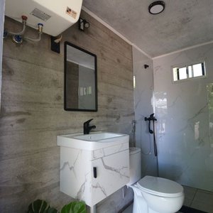 Baño Móvil Prefabricado Completo con Lavabo, Inodoro y Calentador - imagen 5