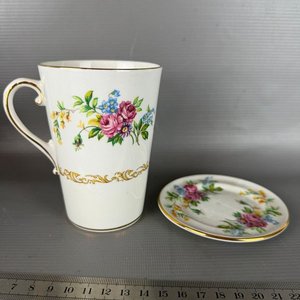 Taza y platillo de porcelana Royal Chelsea, estilo inglés - imagen 9