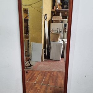 Espejo de Pared Rectangular con Marco de Madera Caoba - 53x116cm - imagen 2
