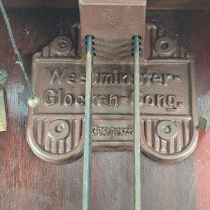Reloj de Pared Antiguo de Péndulo Alemán "El Águila" - imagen 6