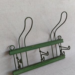 Antiguo Perchero de Madera y Metal con Perchas Móviles - imagen 3