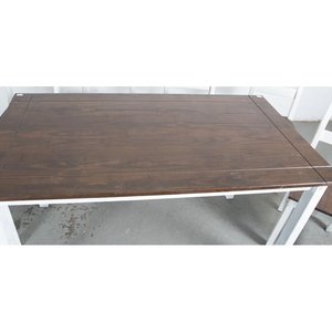 Mesa de Comedor con Seis Sillas Blancas y Marrones - imagen 2