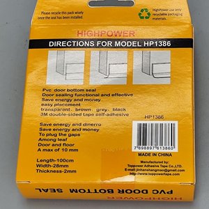 Burlete para Puerta HIGHPOWER PVC Transparente 1 Metro - imagen 3
