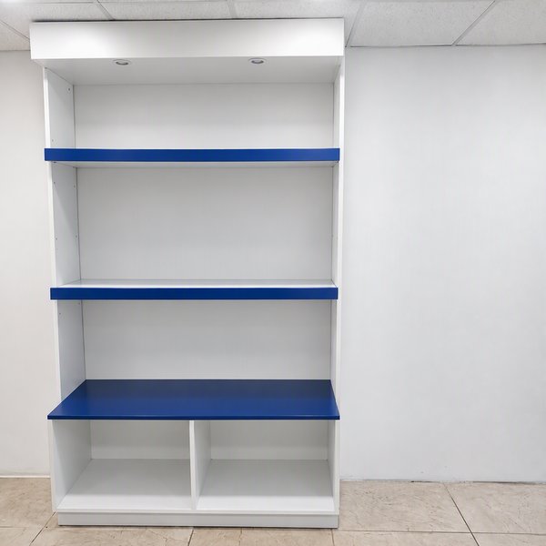 Estantería de comercio con luces arriba con 2 estantes removibles y capacidad de hasta 8 estantes - imagen 1