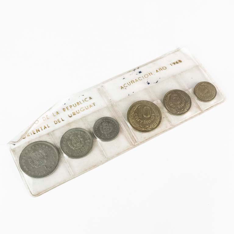 Set de 6 Monedas Uruguayanas de Bronce (1960)