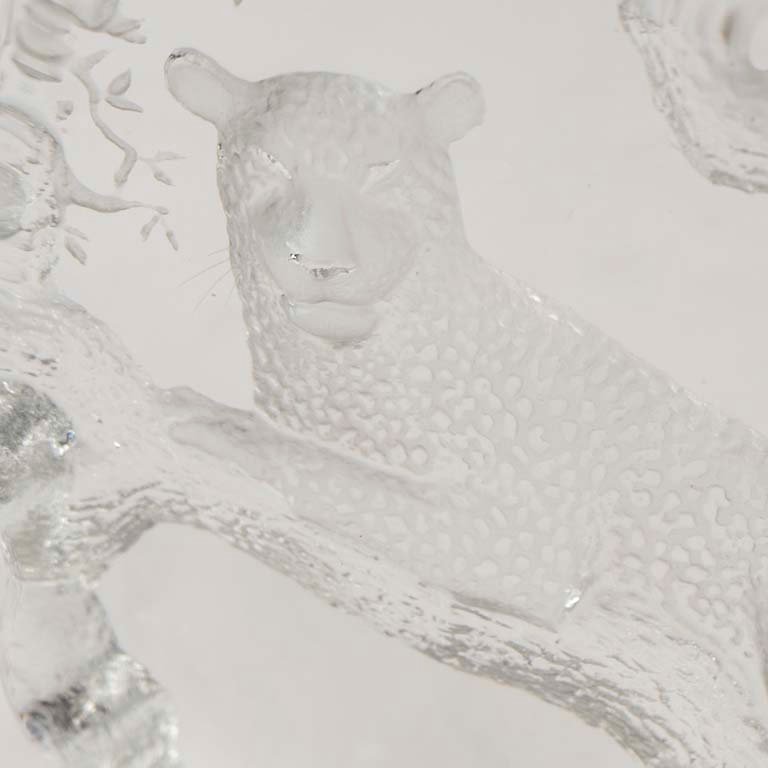 Placa de cristal decorado con leopardo - imagen 2
