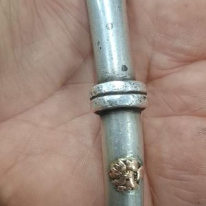 Bombilla Gruesa de Plata y Oro para Mate - imagen 9