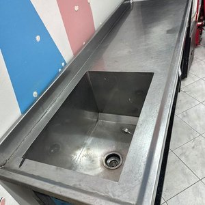 Mesada de Acero Inoxidable con Bacha y Estante - imagen 4