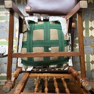 Juego de 6 Sillas de Madera con Asiento Tapizado Marrón - imagen 4