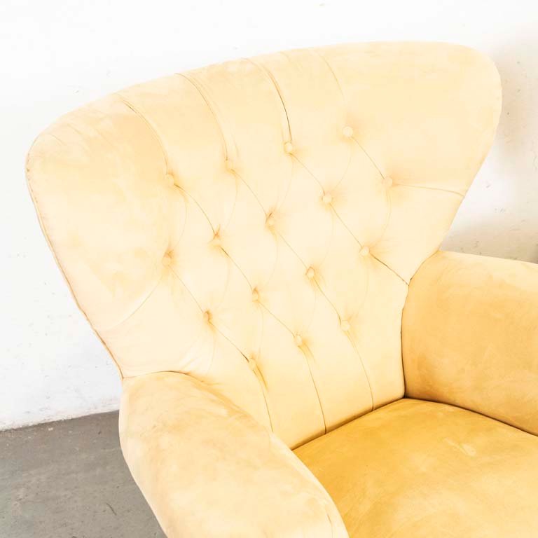 Pareja de sillones franceses con tapicería de pana - imagen 3