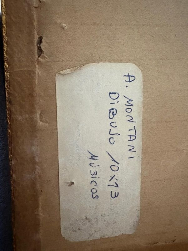 Dibujo firmado de Raul Montani, 1972 - imagen 3