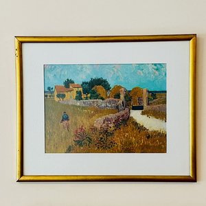 Set de 2 Cuadros con Láminas de Vincent Van Gogh y Marco Dorado - imagen 2