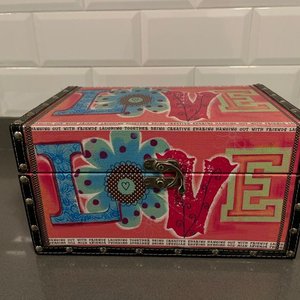 Caja Decorativa "Love", Portaretrato y Cuadro de Ositos - imagen 3