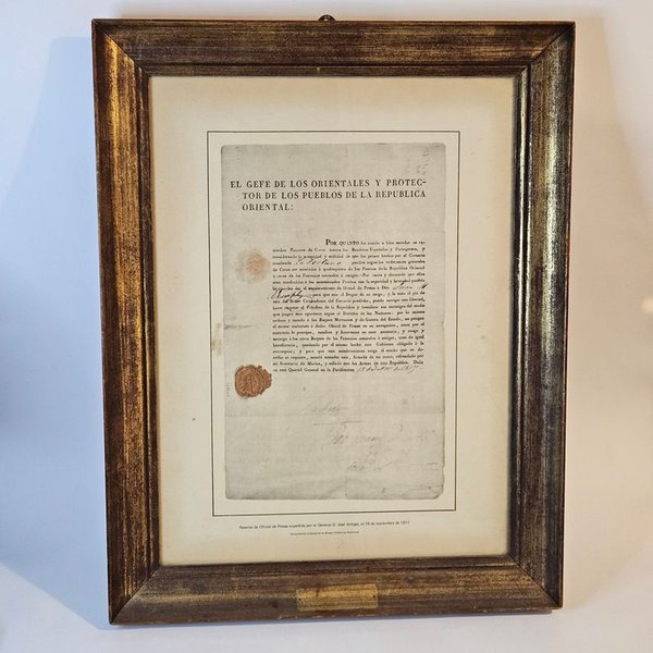Patente de Oficial de Presas expedida por el General José Artigas el 15 de noviembre de 1817 (Réplica) - imagen 1