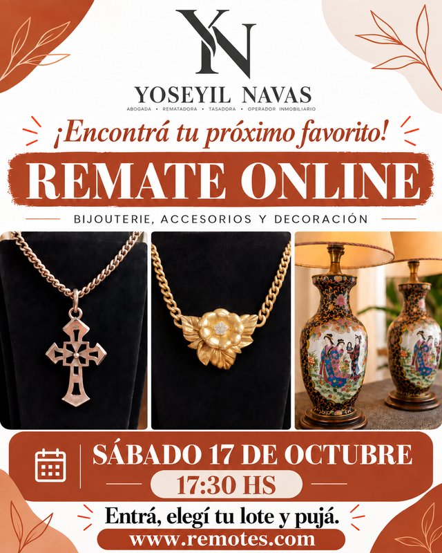 Remate Online: Bijouterie, Accesorios y Decoración