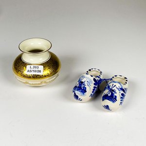 Florerito de porcelana aleman y zuecos holandeses - imagen 1
