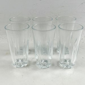 Set de 6 Vasos Altos Hialinos con Base Facetada - imagen 3