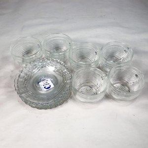 Lote siguiente: Juego de 6 Tazas y 6 Platos de Vidrio Hialino