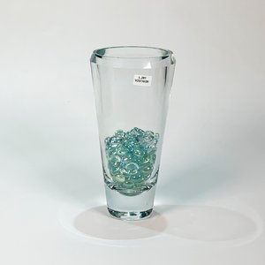 Florero Cónico de Cristal con Almendras de Vidrio Decorativas - imagen 1