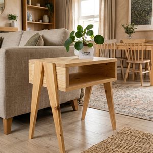 Mesa Auxiliar Living Comedor Madera Pino Natural - imagen 2