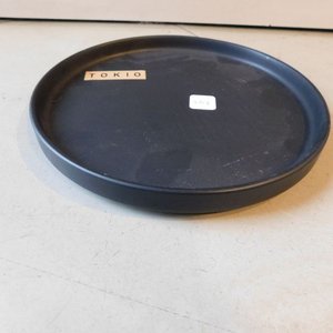 Conjunto de platos de cerámica negros tamaño medio - imagen 3