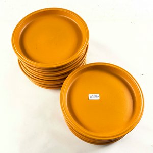 Doce Platos para Postre de Cerámica Color Terracota - imagen 2