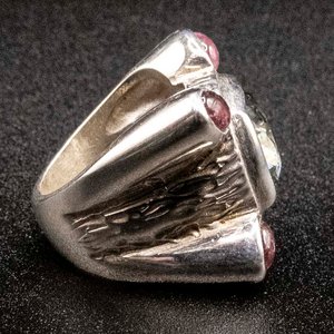 Anillo de Plata 950 con Rubelitas y Prasiolita - imagen 2
