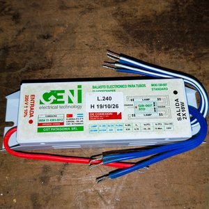 Balasto Electrónico Ceni L-240 para Tubo Fluorescente (2x18W) y Caja con Herramientas - imagen 2