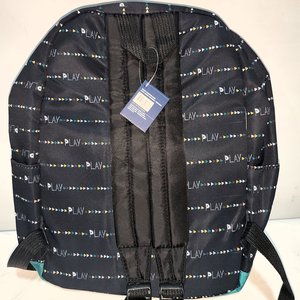 Mochila Azul Nueva con Estampado "Play" y Múltiples Compartimentos - imagen 3