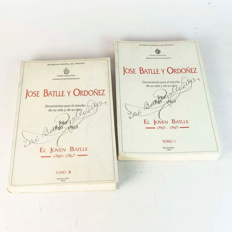2 Tomos José Batlle y Ordóñez: Documentos para el Estudio de su Vida y Obra (1856-1885)