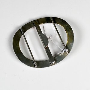 Hebilla Ovalada de Plata Alemana Nielada 925 - imagen 4
