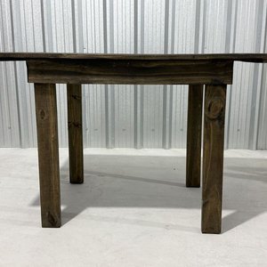 Juego de Mesa Rústica Rectangular con 4 Sillas de Madera Oscura - imagen 11