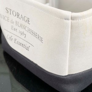 Set de 2 Organizadores de Tela Blancos y Grises - imagen 2