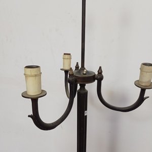 Lámpara de Pie Antigua de Bronce para Tres Luces - imagen 3
