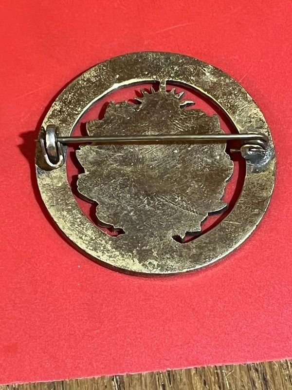 Antiguo prendedor de plata con moneda de 1 peso de 1917 - imagen 2