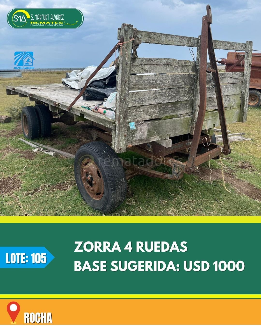 Carro de 4 Ruedas para Tractor