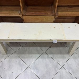 Banco Base Blanco de Madera Rectangular - imagen 2