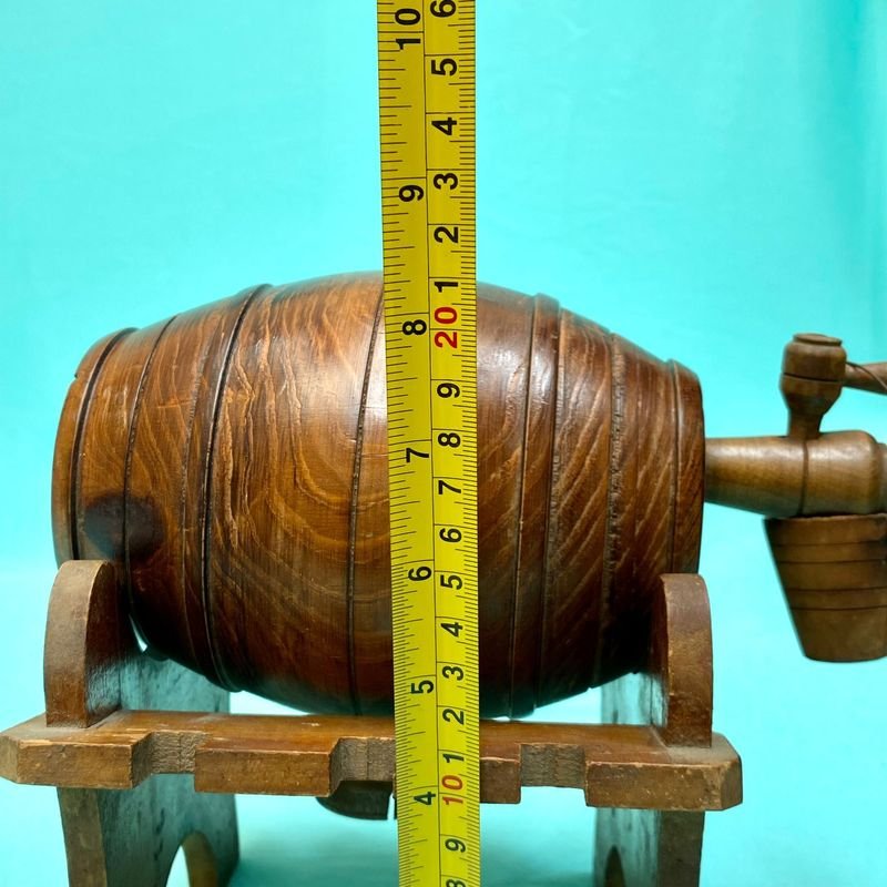 Antigua Licorera en Madera para Servir o Medir - imagen 8