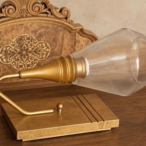 Aplique de Pared Vintage Madera y Vidrio Dorado - imagen 3