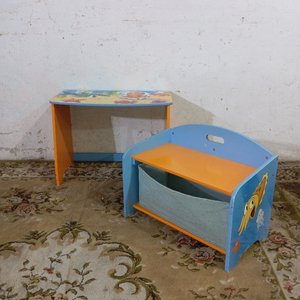 Conjunto Infantil Escritorio y Sillón con Cajón Temática Marina - imagen 1