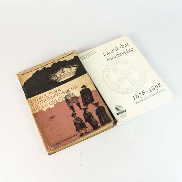 2 Libros: Estructura Económico Social de la Colonia y Laurak Bat de Montevideo - imagen 1